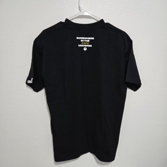Aape by A BATHING APE Moonface logo print tee in Black - Size Small - Picture 8 of 10